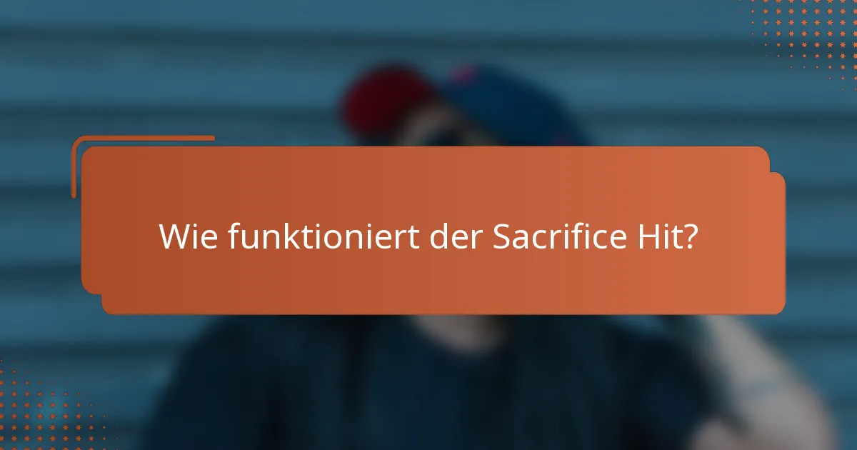 Wie funktioniert der Sacrifice Hit?